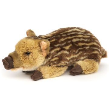 Frischling, liegend - 27 cm (Länge) -- Plüsch-Wildschwein
