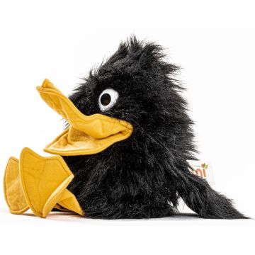 Handpuppe Rabe -  40 cm (Höhe) -- Plüsch-Vogel