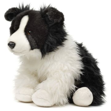 Border Collie, sitzend (ohne Leine) - 26 cm (Höhe) -- Plüsch-Hund