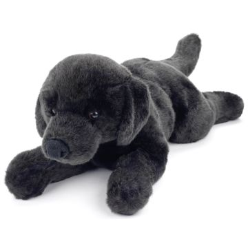 Labrador schwarz, liegend - 40 cm (Länge) -- Plüsch-Hund