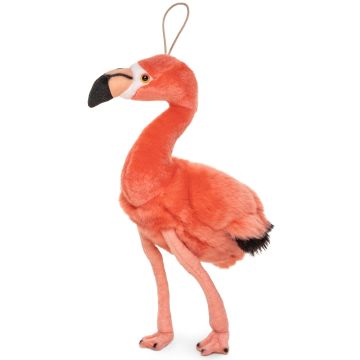 Flamingo rosa, mit Schlaufe - 19 cm (Höhe) -- Plüsch-Vogel