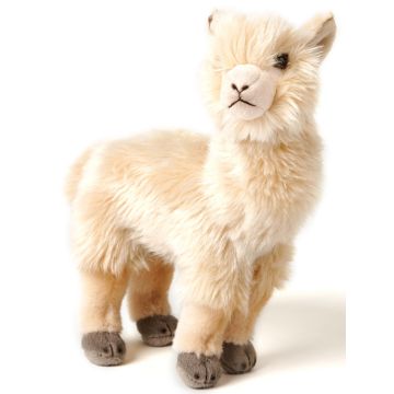 Alpaka beige, stehend - 23 cm (Höhe) -- Plüsch-Lama