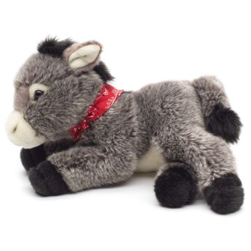 Esel mit Halstuch, liegend - 28 cm (Länge)