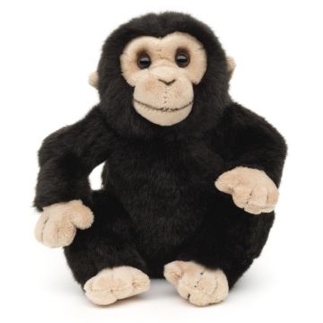 Schimpanse, sitzend - 18 cm (Höhe) -- Plüsch-Affe