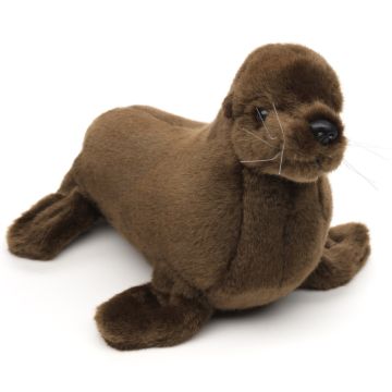 Seelöwe braun - 22 cm (Länge) -- Plüsch-Robbe