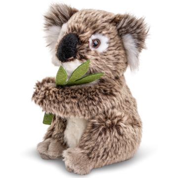 Koala mit Blatt, sitzend - 16 cm (Höhe)