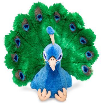 Pfau - 30 cm (Höhe) -- Plüsch-Vogel