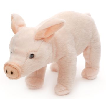 Schweinchen rosa, stehend - 23 cm (Länge) -- Plüsch-Schwein, Ferkel
