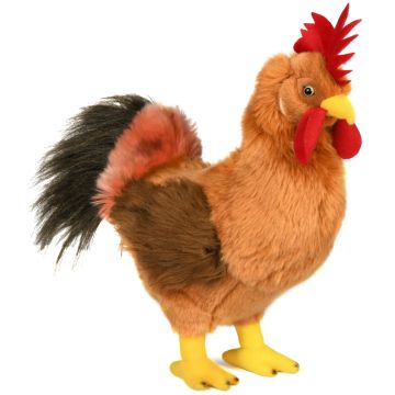 Hahn braun - 34 cm (Höhe) -- Plüsch-Huhn