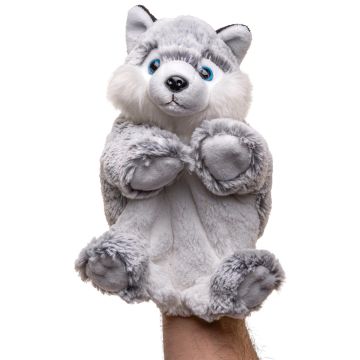Handpuppe Husky - 24 cm (Höhe) -- Plüsch-Hund