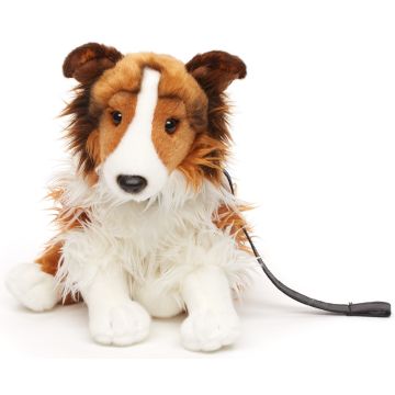 Langhaarcollie mit Leine, 27 cm (Höhe) - VE 32 St