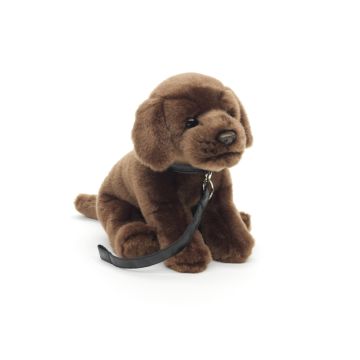 Labrador Welpe (braun), mit Leine - 23 cm (Höhe)