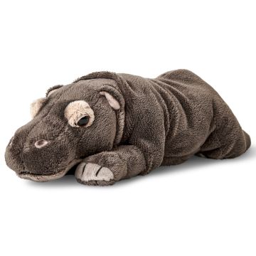 Nilpferd, liegend - 30 cm (Länge) -- Plüsch-Flusspferd