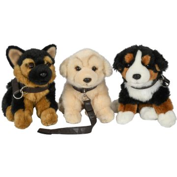 Dog with leash 7,5' 3 asst - PU 48 pcs