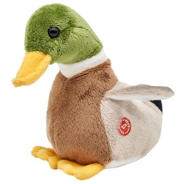 Ente mit Stimme - 16 cm (Länge) -- Plüsch-Vogel