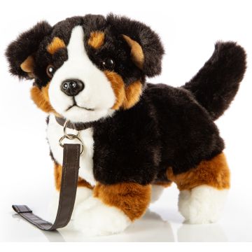 Berner Sennenhund, stehend (mit Leine) - 27 cm (Länge) -- Plüsch-Hund