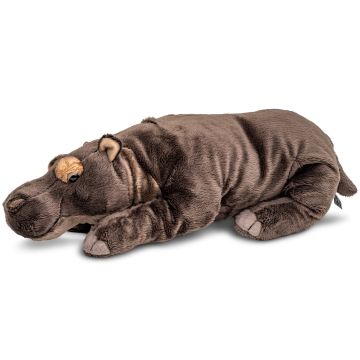 Nilpferd, liegend - 46 cm (Länge) -- Plüsch-Flusspferd