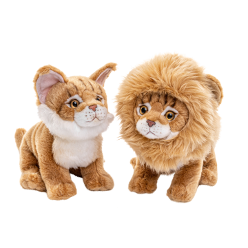 Maine-Coon-Katze mit aufsetzbarer Löwenmähne - 20 cm (Höhe)