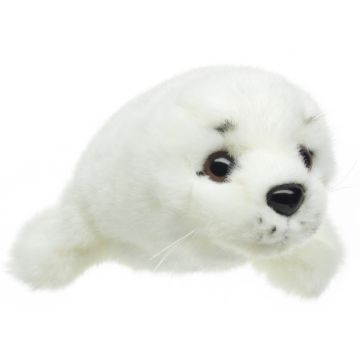 Sattelrobben-Baby (weiß) - Seehund, Robbe - 21 cm (Länge)