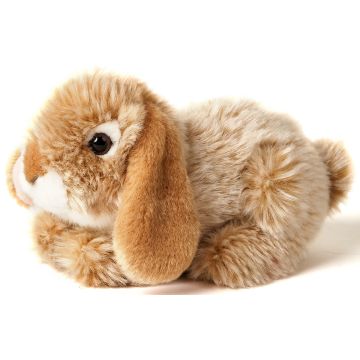 Widderkaninchen, liegend (beige) - 18 cm (Länge) -- Plüsch-Hase, Kaninchen