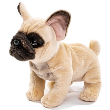 Französische Bulldogge (beige) - Ohne Leine - 27 cm (Länge) -- Plüsch-Hund, Dogge