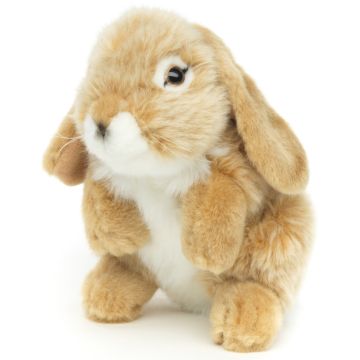 Widderkaninchen, stehend (beige) - 18 cm (Höhe) -- Plüsch-Hase, Kaninchen
