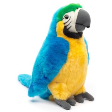 Papagei (blau) - 28 cm (Höhe) -- Plüsch-Vogel
