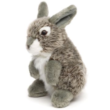 Hase, stehend (grau) - 18 cm (Höhe) -- Plüsch-Kaninchen