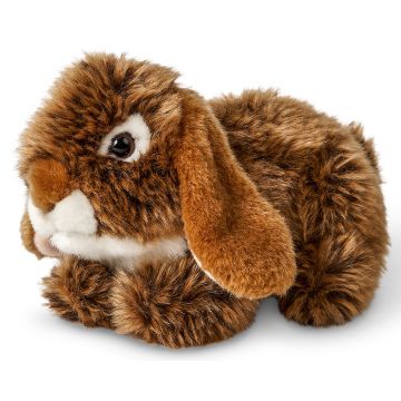 Widderkaninchen, liegend (braun) - 18 cm (Länge) -- Plüsch-Hase, Kaninchen