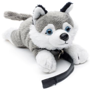Husky Plushie (mit Leine) - 22 cm (Länge) -- Plüsch-Hund