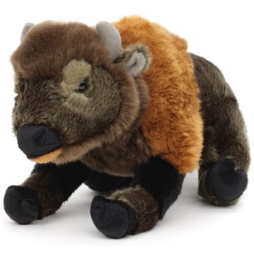 Bison, sitzend - 29 cm (Länge) -- Plüsch-Büffel, Wisent