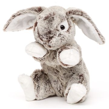 Hase mit Schlappohren, groß (dunkelbraun) -  superweich - 22 cm (Höhe) -- Plüsch-Kaninchen