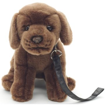 Labrador Welpe (braun) - Mit Leine - 23 cm (Höhe) -- Plüsch-Hund