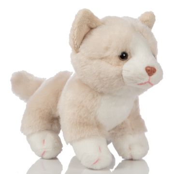 Katzen-Baby (beige-weiß), stehend - 13 cm (Höhe)