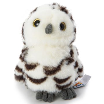 Schnee-Eule Plushie - 12 cm (Höhe) -- Plüsch-Vogel