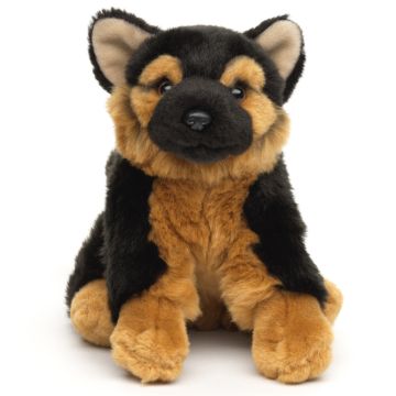 Deutscher Schäferhund Welpe, sitzend - Ohne Leine - 18 cm (Höhe) -- Plüsch-Hund