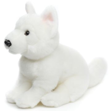 Weißer Schweizer Schäferhund Welpe - Ohne Leine - 26 cm (Höhe) -- Plüsch-Hund