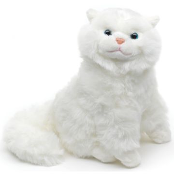 Perserkatze, sitzend (weiß) - 25 cm (Höhe) -- Plüsch-Katze