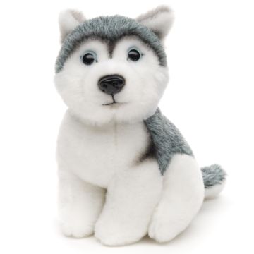 Husky Plushie, sitzend - 12 cm (Höhe)
