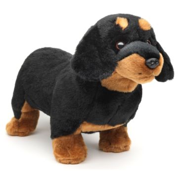 Dackel, stehend (ohne Leine) - 28 cm (Länge) -- Plüsch-Hund