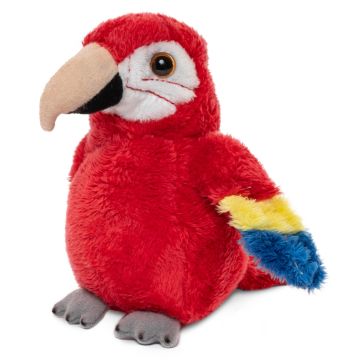 Papagei Plushie (rot) - 13 cm (Höhe) -- Plüsch-Vogel