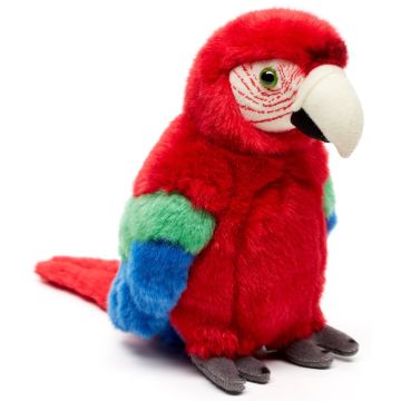 Papagei (rot) - 24 cm (Höhe) -- Plüsch-Vogel