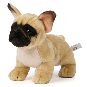Französische Bulldogge (beige) - Ohne Leine - 26 cm (Länge) -- Plüsch-Hund, Dogge
