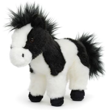 Pferd schwarz-weiß, stehend - 19 cm (Höhe)