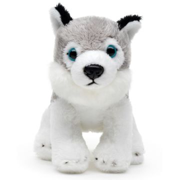 Husky Plushie, sitzend - 13 cm (Länge) -- Plüsch-Hund