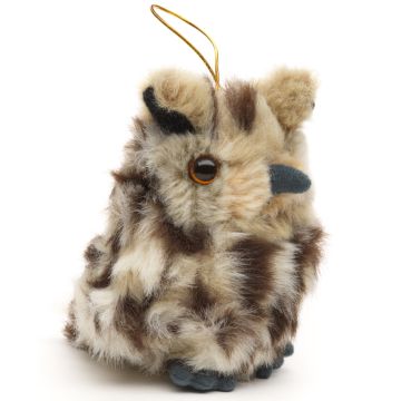 Virginia-Uhu Plushie - 'Horneule' - 13 cm (Höhe) -- Plüsch-Vogel, Eule