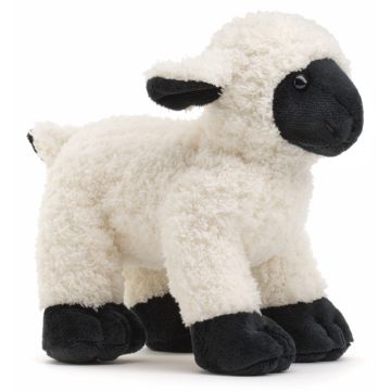 Lamm schwarz-weiß - 19 cm (Länge) -- Plüsch-Schaf