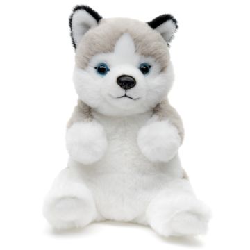 Husky, sitzend - Kawaii - 17 cm (Höhe) -- Plüsch-Hund