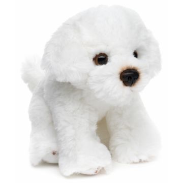 Malteser Plushie, sitzend - 13 cm (Höhe) -- Plüsch-Hund