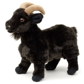 Bergziege, stehend (schwarz) - 29 cm (Länge) -- Plüsch-Ziege